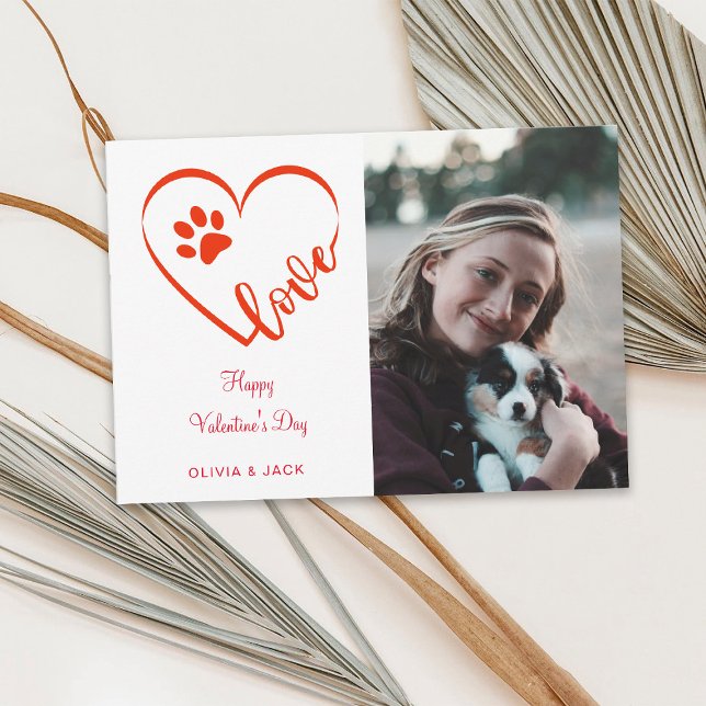 Love Valentines Day Dog Photo Holiday Card (Creator Uploaded)