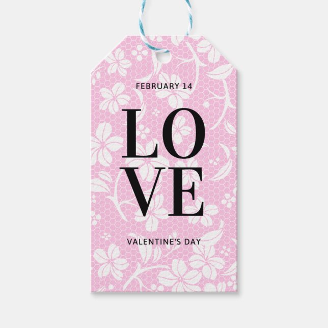LOVE Valentine's Day Gift Tags (Front)
