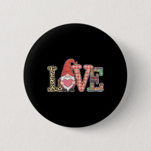 Love Valentines Day Gnomes Cute Red Hearts Gnome 2 Inch Round Button