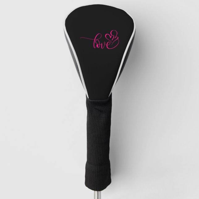 Love Valentines Day Golf Head Cover (Front)