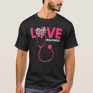 Love Valentines Day Nurse Heart Er Icu Nicu Rn Nur T-Shirt