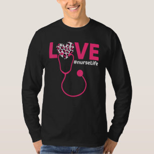 Love Valentines Day Nurse Heart Er Icu Nicu Rn Nur T-Shirt