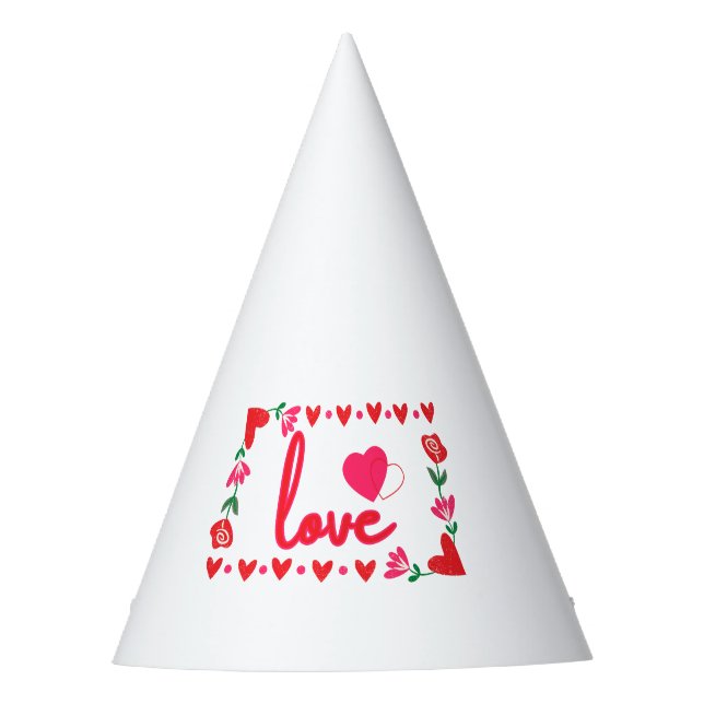 Love Valentine's Day Party Hat (Front)