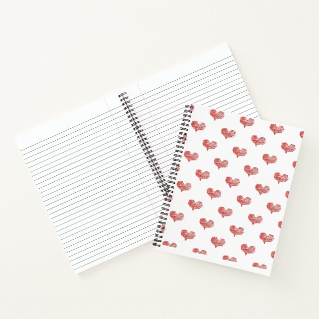 Love Valentine's Day Red Heart Sketch Notebook (Inside)