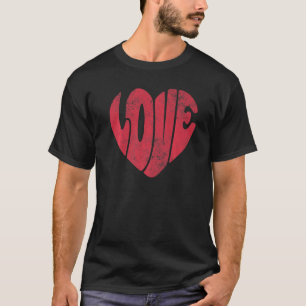 LOVE Valentine's Day Retro Groovy Love Valentine H T-Shirt