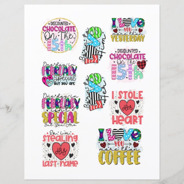 Love Valentines Day Romantic Scrapbook elements  (Front)