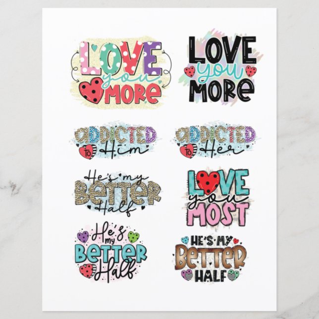 Love Valentines Day Romantic Scrapbook elements  (Front)