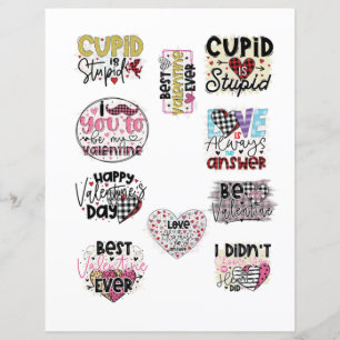 Love Valentines Day Romantic Scrapbook elements 
