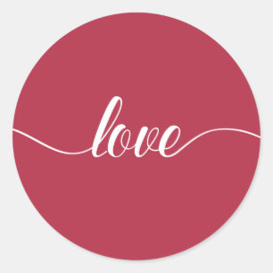Love Valentine's Day Typography   Sticker Seal