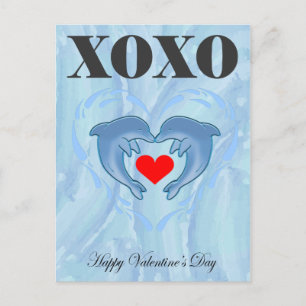 Love Valentines Day xoxo Postcard