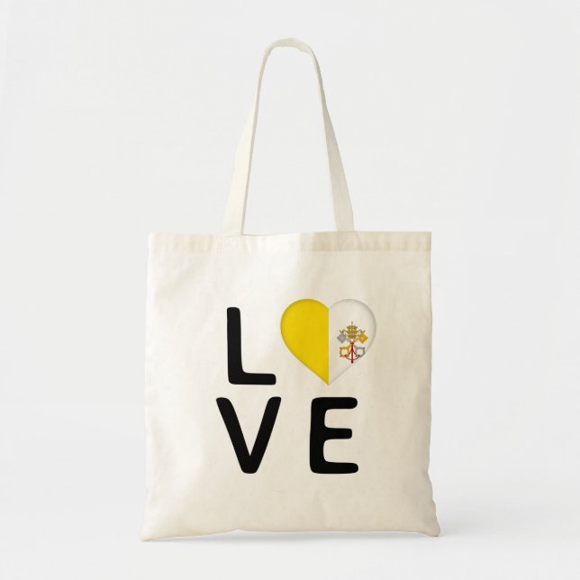 Love - Vatican City Flag Tote Bag (Front)