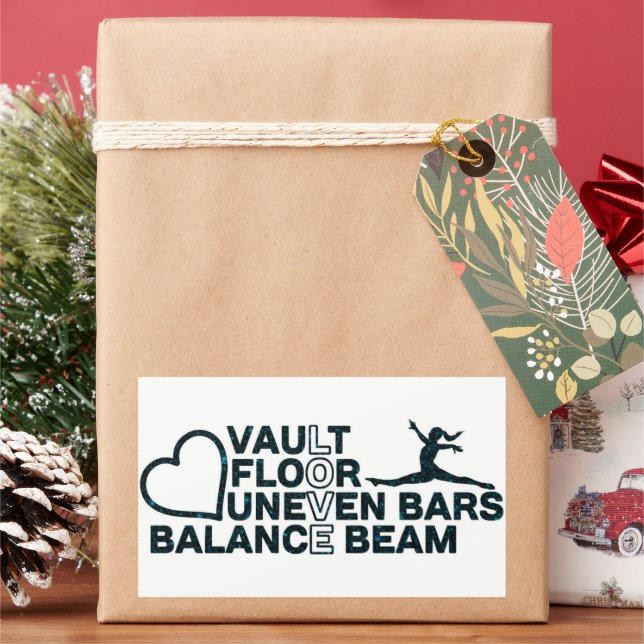 Love Vault Floor Uneven Bars Balance Beam  Sticker (Holiday)