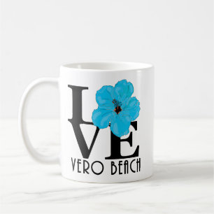 LOVE Vero Beach Blue Hibiscus 11oz Coffee Mug