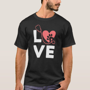LOVE Veterinary Veterinarian Animal Rescue T-Shirt