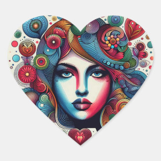 Love Vibrance  Heart Sticker