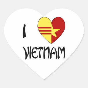 Love Vietnam Unity Heart Sticker