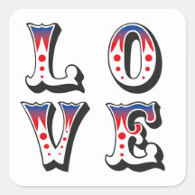 Love - Vintage Circus Carnival Style