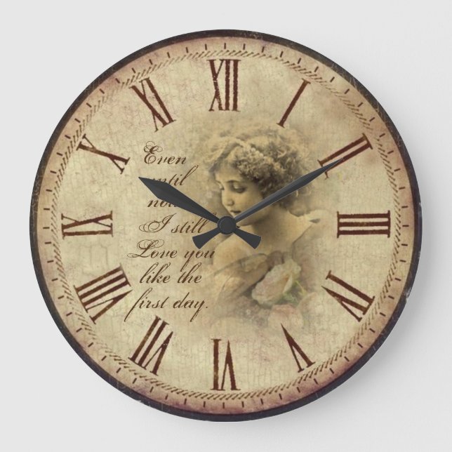 Love Vintage Large Clock (Front)