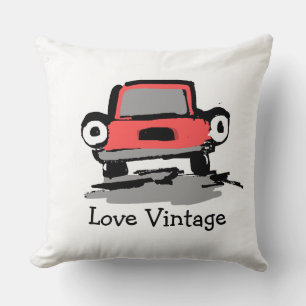 Love vintage throw pillow