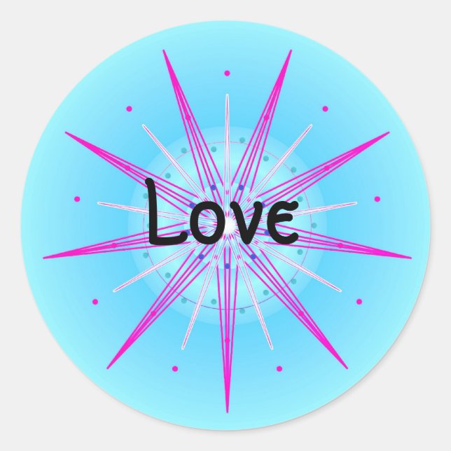 Love (Virtue sticker) Classic Round Sticker (Front)