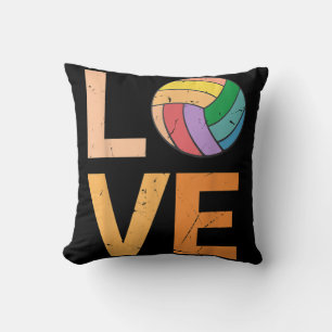Love Volleyball Best Fun Birthday Present for Girl Throw Pillow