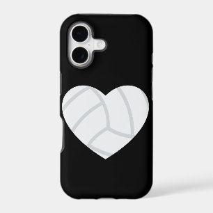 love volleyball heart sports athletic