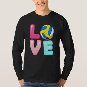 Love Volleyball Player Team Fan Girls Womens T-Shirt