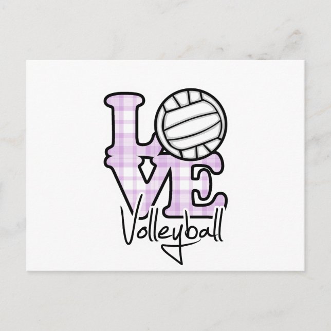 Love Volleyball Postcard (Front)