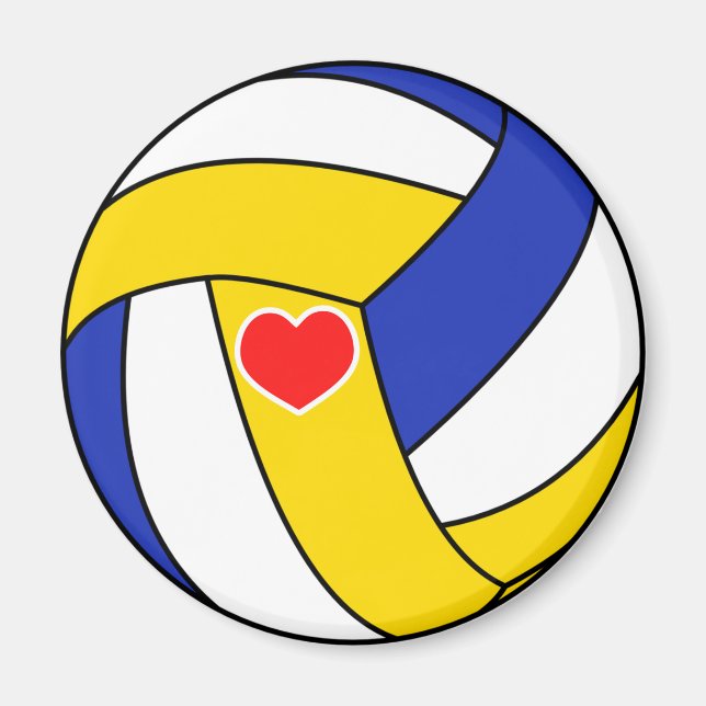 Love volleyball - Sport ball with heart  Magnet (Front)