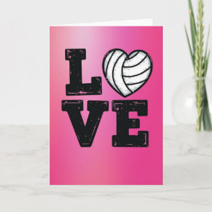 Love Volleyball Sporty Card