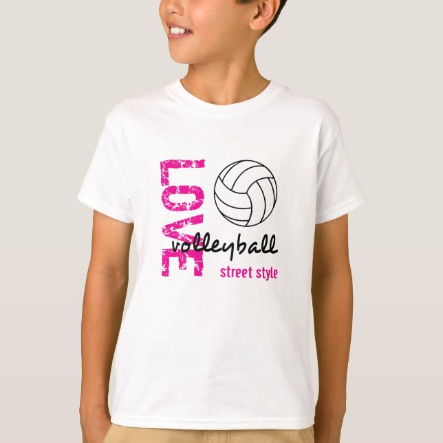 Love Volleyball Street Style Unisex Kids Tee (Front)