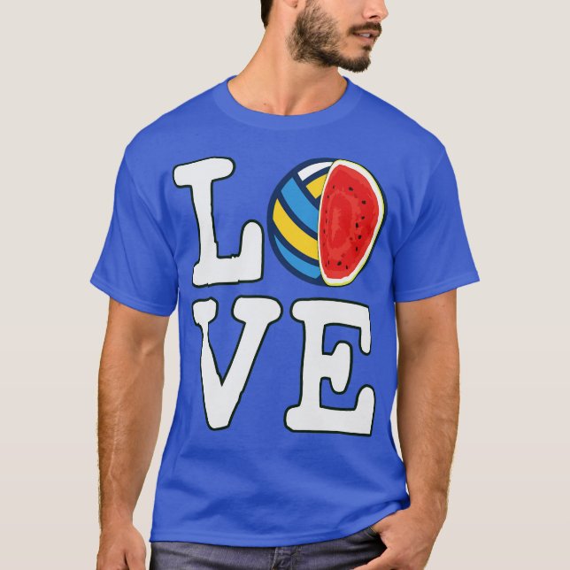 Love Volleyball Watermelon T-Shirt (Front)