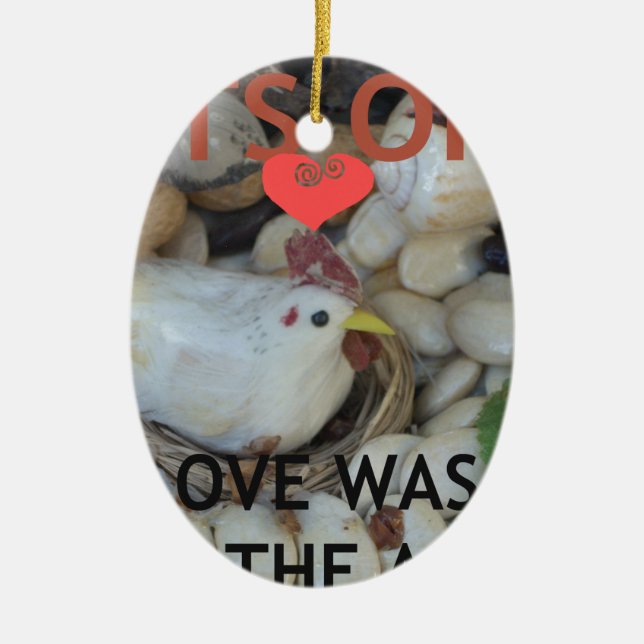 Love was in the Air Ceramic Ornament (Front)