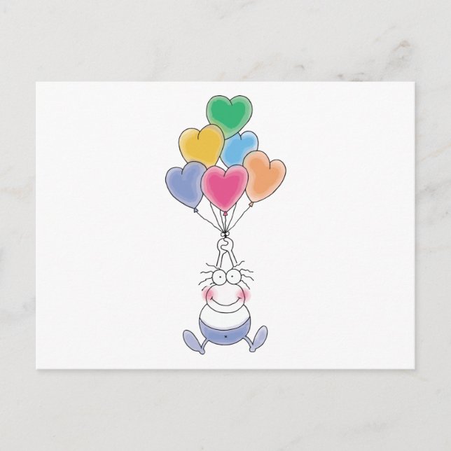 Love Watercolor Cute Postcard (Front)
