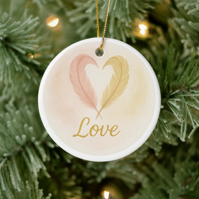 “Love” Watercolor Ornament (Tree)