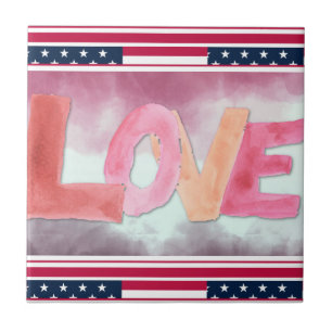 Love:WaterColor Tile