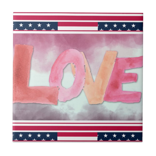 Love:WaterColor Tile (Front)