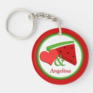 Love & Watermelon - Personalized Acrylic Keychain