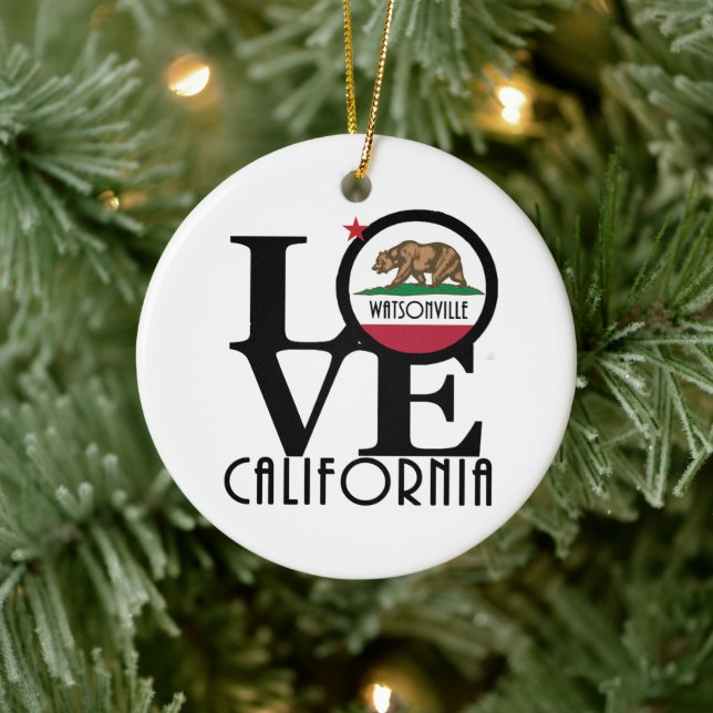LOVE Watsonville Ceramic Ornament (Tree)