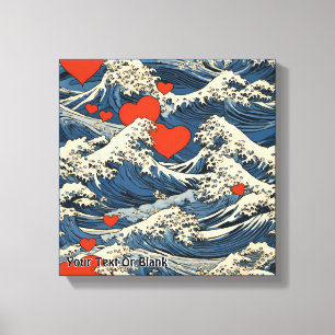 Love Waves Off Kanagawa Canvas Print