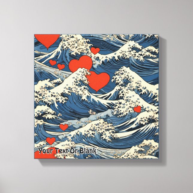 Love Waves Off Kanagawa Canvas Print (Front)