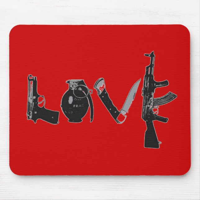 Love Weapons Mouse Pad (Front)
