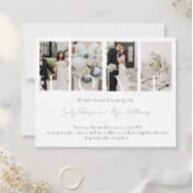 Love Wedding Card with Four Photos