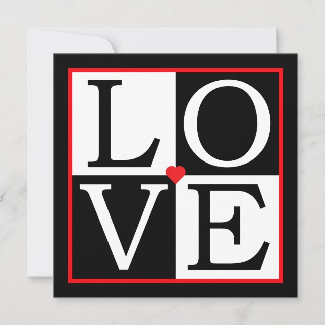 LOVE Wedding Invitation (Front)