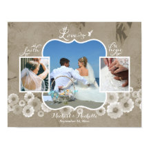 Love Wedding Photo Collage Poster