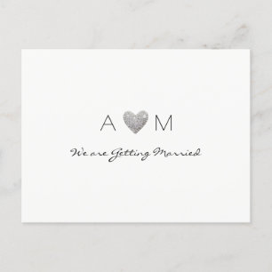 love wedding postcard for save the date invitation