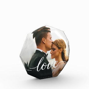 Love wedding Script Personalized Photo Block
