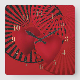 Love ,Wedding Square Wall Clock