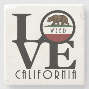 LOVE Weed California Stone Coaster