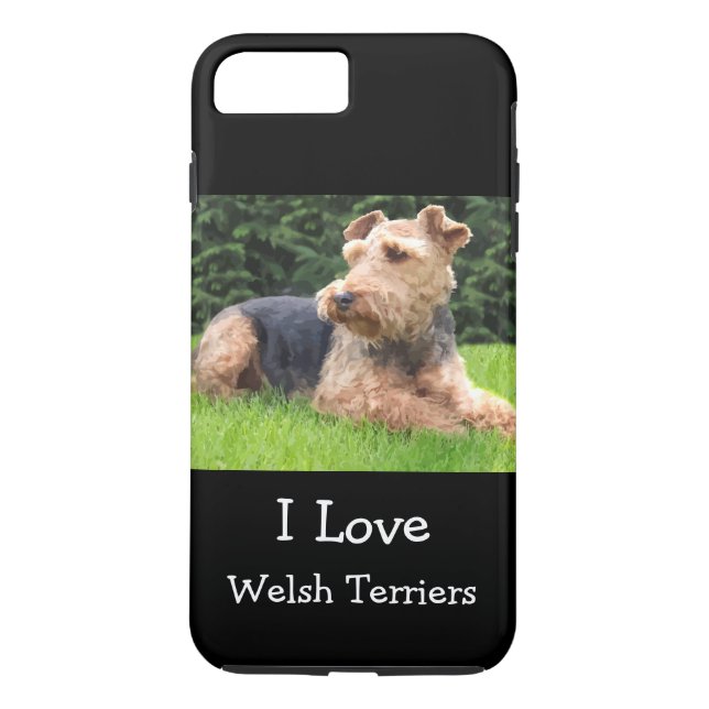Love Welsh Terrier Dogs Case-Mate iPhone Case (Back)